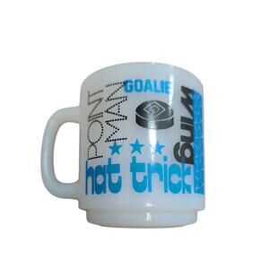 Vintage GLASBAKE Milk Glass Hockey Mug